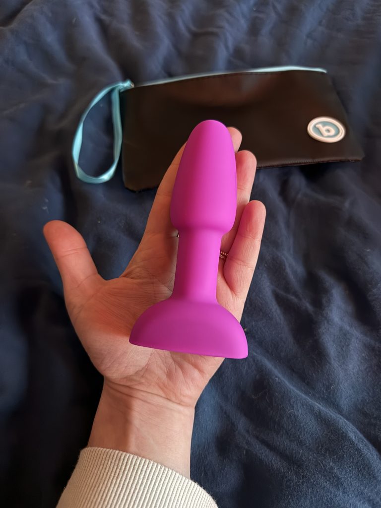b-Vibe Rimming Plug with rotating beads for partnered warm-up anal play